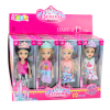 Mini Laleczka Księżniczka Z Koroną Kolorowa Sukienka 14cm Mix