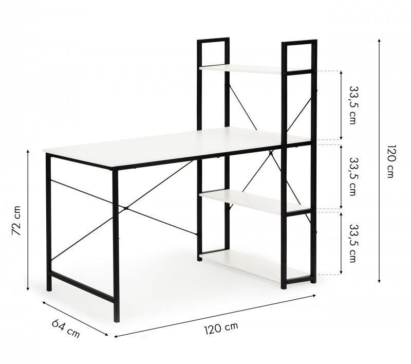 Biurko komputerowe biurowe stół + regał półki loft ModernHome