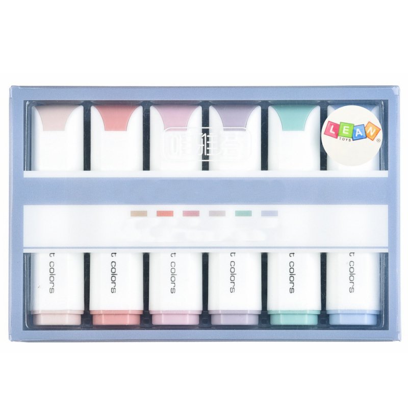 Zestaw Mini Zakreślaczy Delikatne Pastelowe Kolory 6 Szt