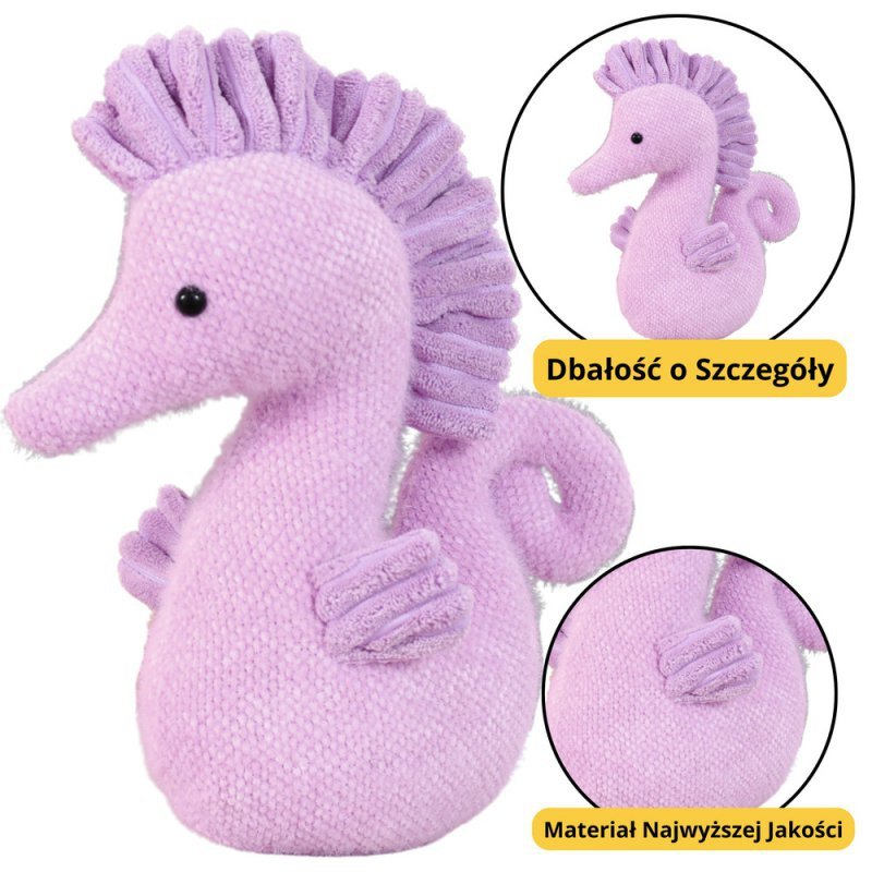 Maskotka Pluszowa Przytulanka Konik Wodny Fioletowy 25cm