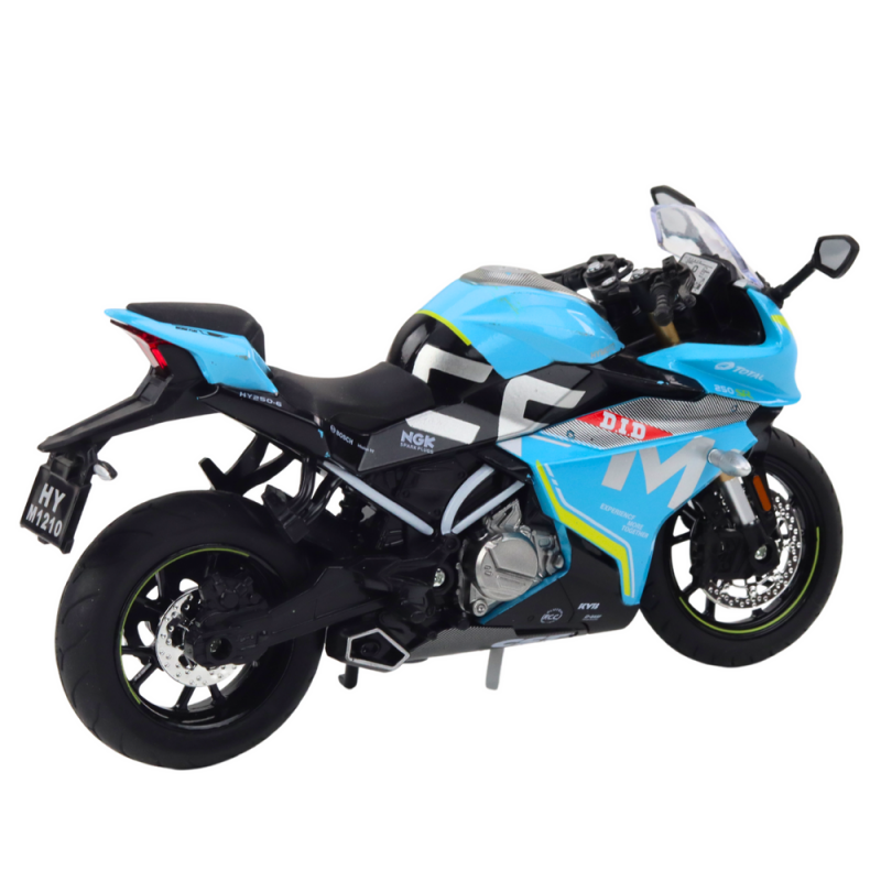 Motocykl Sportowy Metalowy Światła Dźwięki Niebieski 1:12