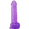 8 Jelly Studs Crystal Dildo Large Purple
