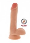 Dual Density Dildo 6 in. Balls Light skin tone