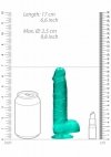6 / 15 cm Realistic Dildo With Balls - Turquoise