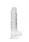 8 / 20 cm Realistic Dildo With Balls - Transparent