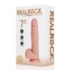 Vibrating Regular Straight Cock with Balls - 7 / 18 cm - Flesh