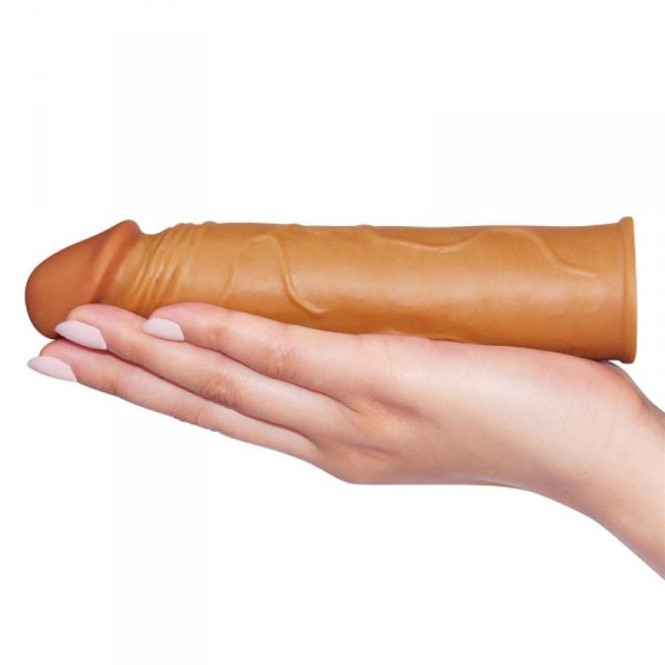 Add 1&quot;&quot; Pleasure X Tender Penis Sleeve Brown