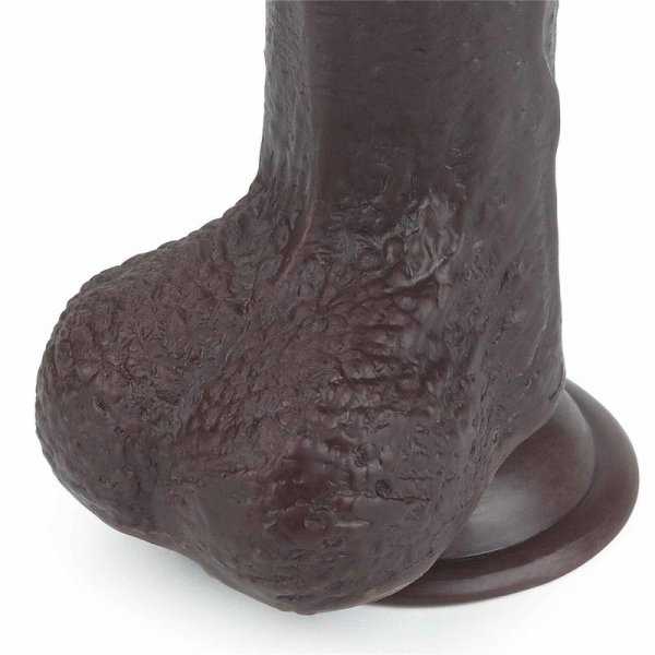 7&#039;&#039; Sliding Skin Dual Layer Dong - Black