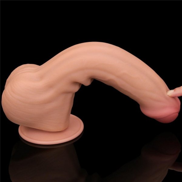 11.5&#039;&#039; King Sized Sliding Skin Dual Layer Dong
