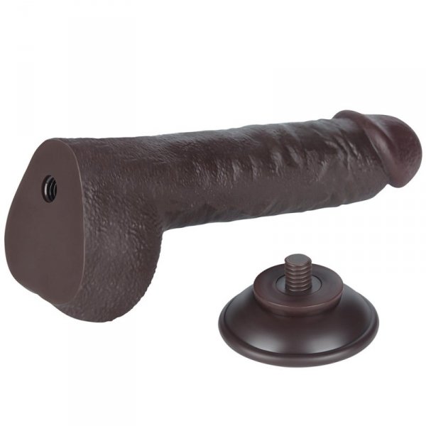 9.5&#039;&#039; Sliding Skin Dual Layer Dong Black