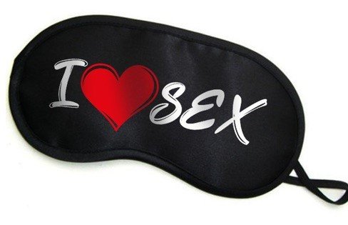 Maska- Opaska na oczy &quot;&quot; I LOVE SEX&quot;&quot;