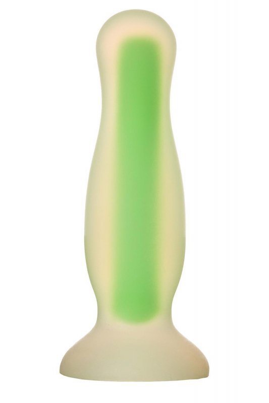 RADIANT SOFT SILICONE GLOW IN THE DARK PLUG SMALL GREEN