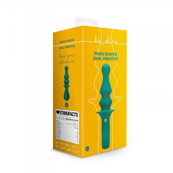Pawn Shaped Anal Vibrator - Peacock Plume
