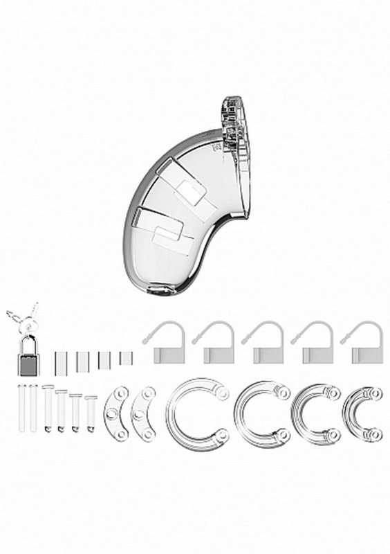 Model 01 - Chastity - 3.5&quot;&quot; - Cock Cage - Transparent