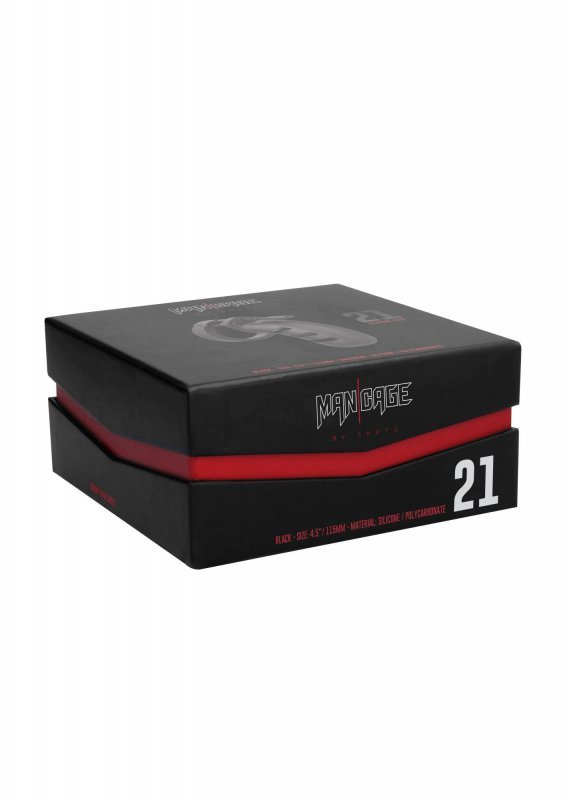 Model 21 - Chastity - 4.5&quot;&quot;&quot;&quot; - Silicone Cock Cage - Black