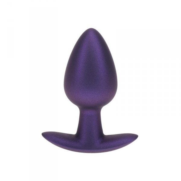 Smooth Silicone Anal Plug - Medium - 3.1 / 7,9 cm - Metallic Purple