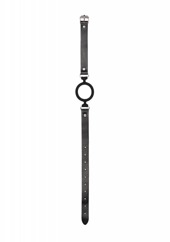 Silicone Ring Gag - With Adjustable Bonded Leather Straps