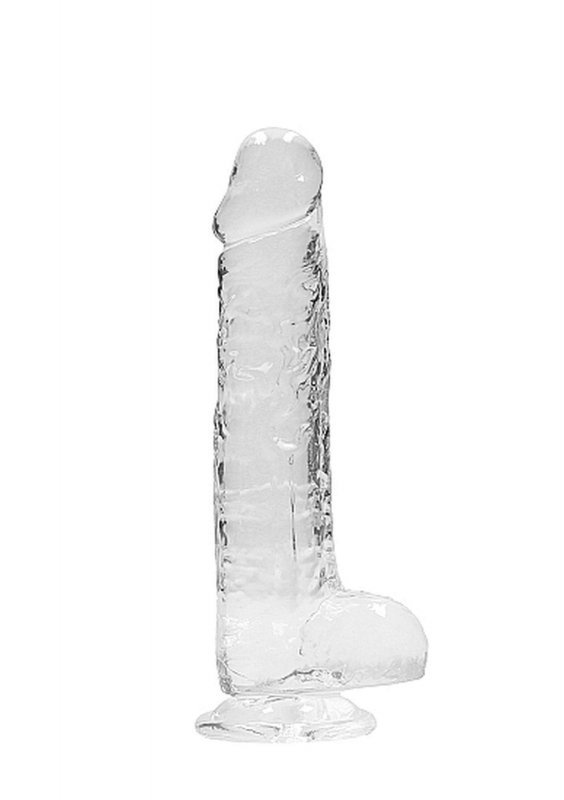 8&quot;&quot; / 20 cm Realistic Dildo With Balls - Transparent