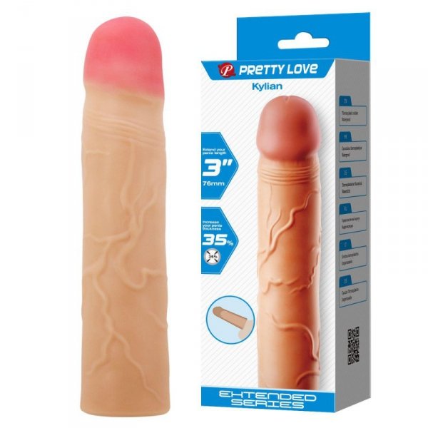PRETTY LOVE - Kylian Flesh, Extend your penis lenghth 3&#039;&#039; (76mm)