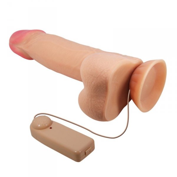BAILE - Sliding Skin 8,5&#039;&#039; Flesh Vibration Bendable Suction base TPR ABS