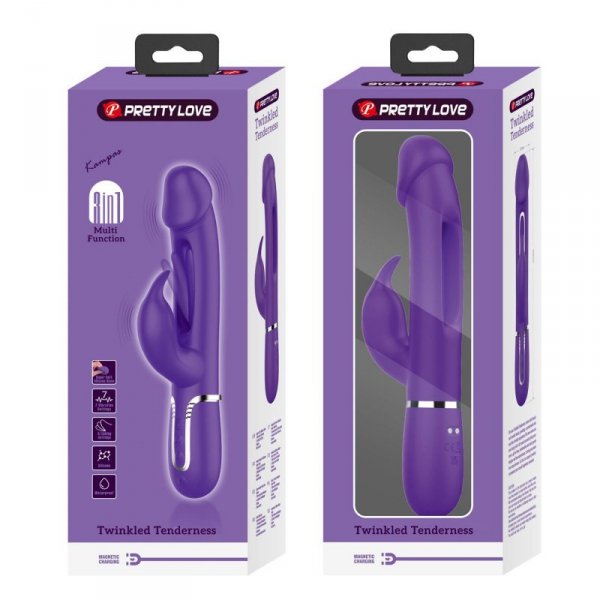 PRETTY LOVE - Kampas dark Purple, 7 vibration functions 4 licking settings