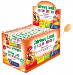 LIZAK O SMAKU MANGO Z WITAMINĄ D I C BEZ CUKRU BEZGLUTENOWY 6 g - MNIAM MNIAM STARPHARMA