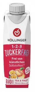 NAPÓJ O SMAKU BRZOSKWINIA - MARAKUJA BEZ CUKRU BIO 300 ml - HOLLINGER