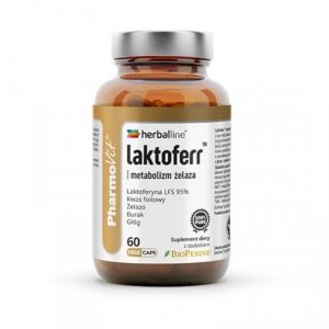 KAPSUŁKI NA METABOLIZM ŻELAZA (LAKTOFERR) BEZGLUTENOWE 60 szt. - PHARMOVIT (HERBALLINE)