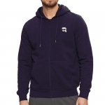 Bluza Karl Lagerfeld męska rozpinana z kapturem granatowa