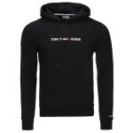 Bluza Tommy Jeans męska czarna kangurka z kapturem 