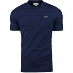 T-shirt koszulka Lacoste męska granatowa z okrągłym dekoldem bawełniana