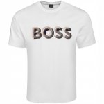 Hugo Boss t-shirt koszulka na krótki rękaw męska biała duże logo