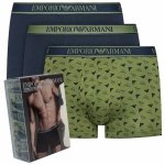 Bokserki Emporio Armani majtki męskie 3 pary granatowe i oliwkowe