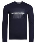 Longsleeve koszulka Calvin Klein Jeans na długi rękaw męska granatowa