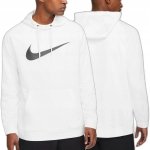 Bluza Nike męska kangurka biała z nadrukiem Dri-Fit