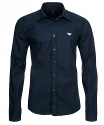 Emporio Armani koszula granatowa Slim Fit męska logo