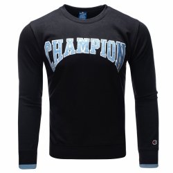 Champion bluza męska czarna duże logo wkładana przez głowę