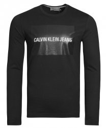 Longsleeve koszulka Calvin Klein Jeans na długi rękaw męska czarna