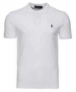 Polówka polo Ralph Lauren męska biała bawełniana