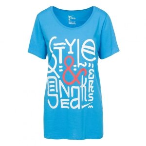 Nike t-shirt koszulka bluzka damska niebieska bawełniana