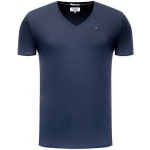 T-shirt Tommy Jeans koszulka męska granatowa bawełniana