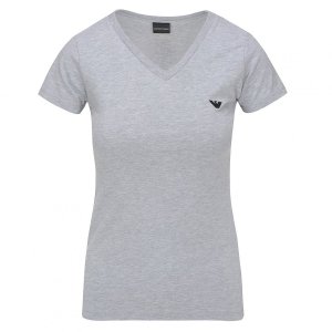 T-shirt Emporio Armani koszulka szara damska logo