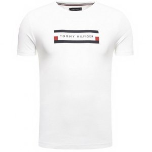 T-shirt Tommy Hilfiger koszulka męska z okrągłym dekoldem biała
