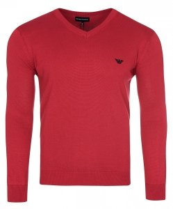 Sweter męski Emporio Armani bawełniany bordowy
