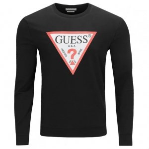 Guess longsleeve koszulka na długi rękaw męska czarna