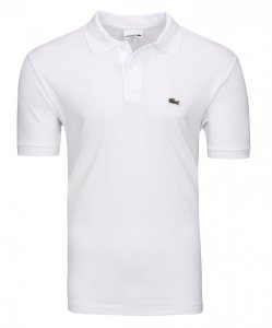 Polo polówka Lacoste męska biała z kołnierzykiem