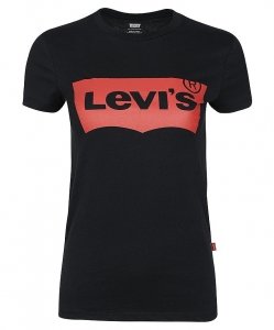 T-shirt damski koszulka Levi's Levis czarny bawełniana małe logo
