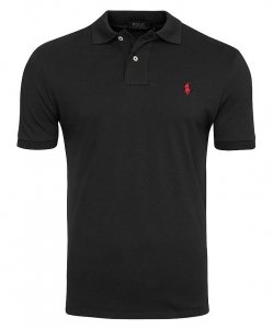 Polówka polo Ralph Lauren męska czarna bawełniana