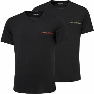 Emporio Armani t-shirt koszulka męska 2 sztuki czarne