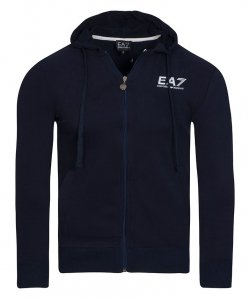Bluza Emporio Armani EA7 męska granatowa rozpinana z kapturem